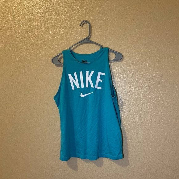 Nike Aqua Blue Sleeveless Top - Picture 1 of 2
